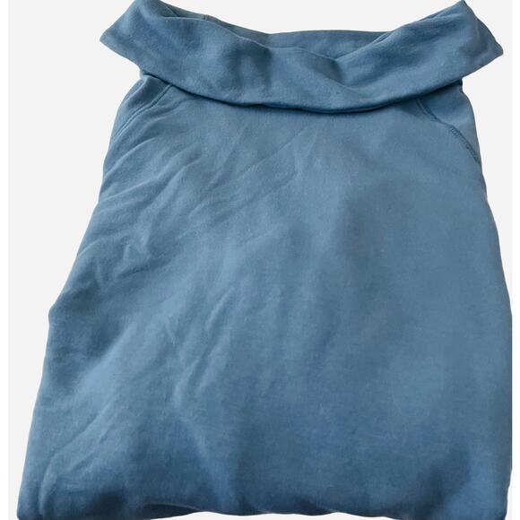 OLD NAVY LONG SLEEVE PULL- OVER TURTLENECK SWEATSHIRT, WOMENS, L, BLUE, HIGH-LOW - Picture 6 of 10